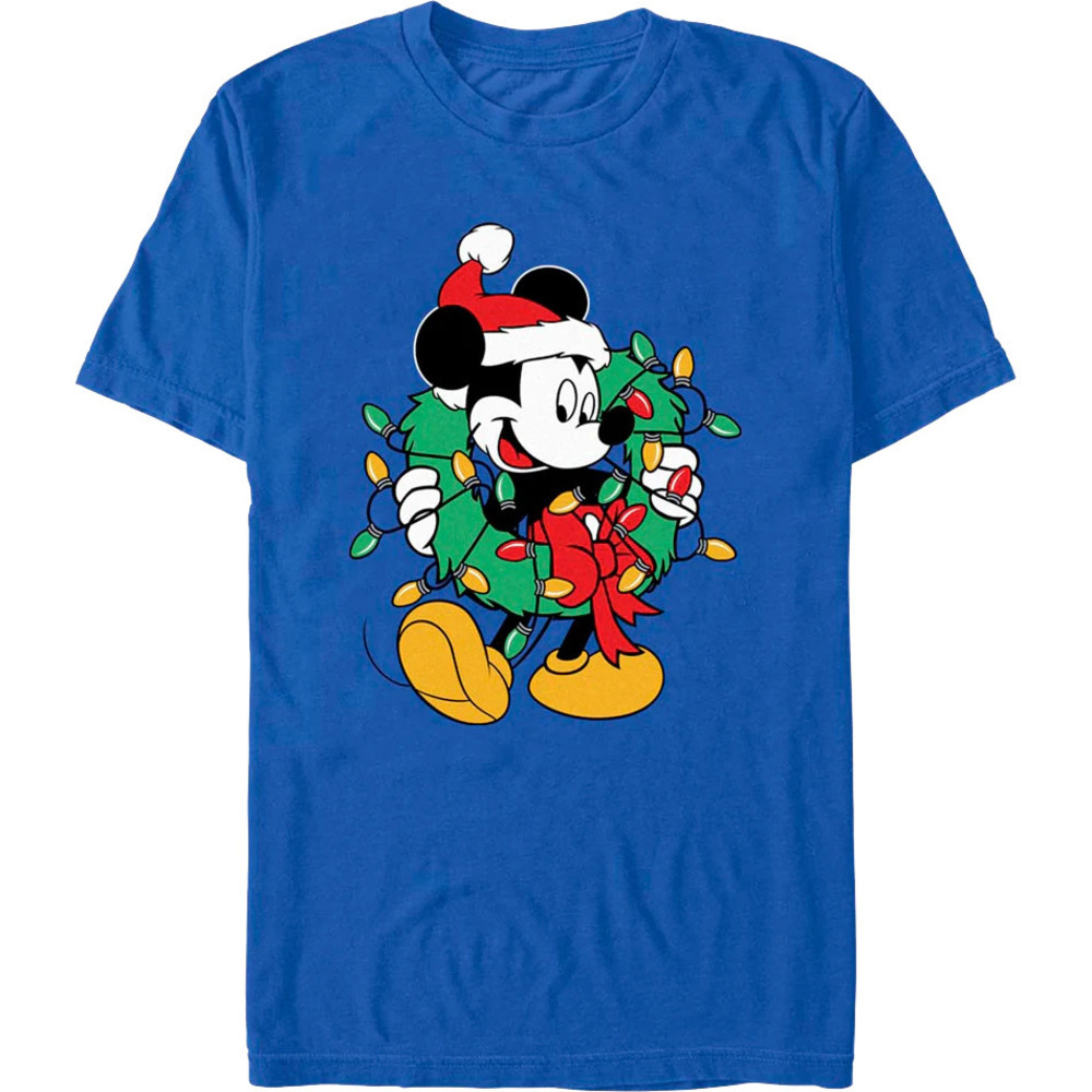 Mickey Mouse Christmas Wreath Disney Tshirt